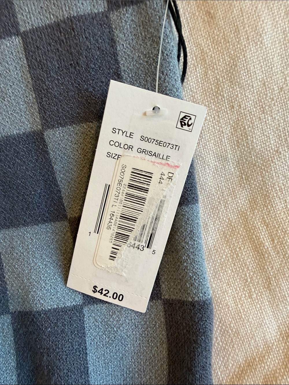 Smiley Checkered Crew Sweater - Yellow & Gray - Picture 4 of 4
